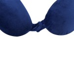 VIAGGI U Shape Round Memory Foam Soft Travel Neck Pillow for Neck Pain Relief Cervical Orthopedic Use Comfortable Neck Rest Pillow - Navy Blue